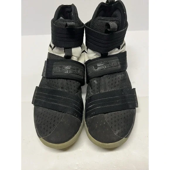 Size 13 - Nike LeBron Zoom Soldier 10 2016 Black White Basketball Shoes